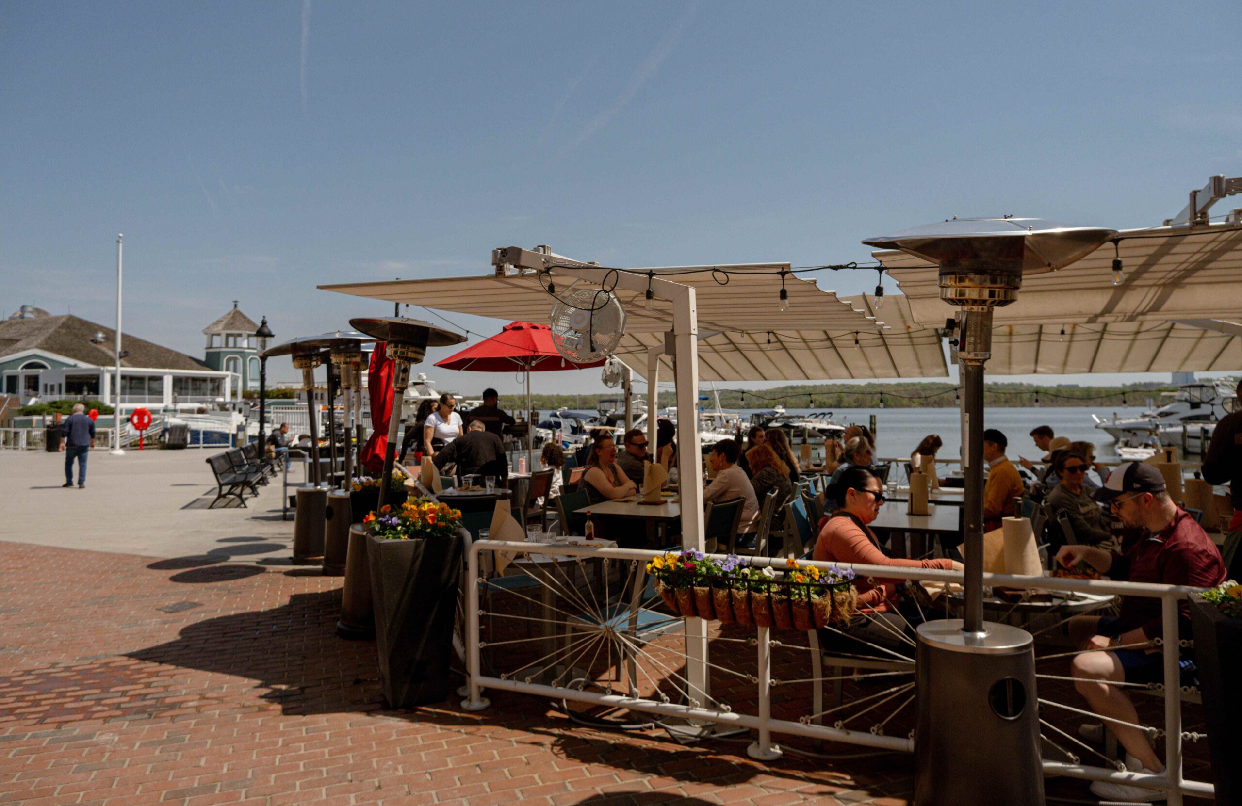 Terraza en el muelle de Alexandria
